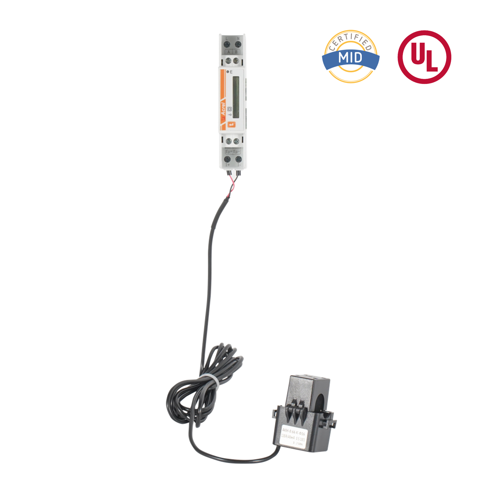 UL-sertifisert AC enfase energimåler med delt kjerne CT