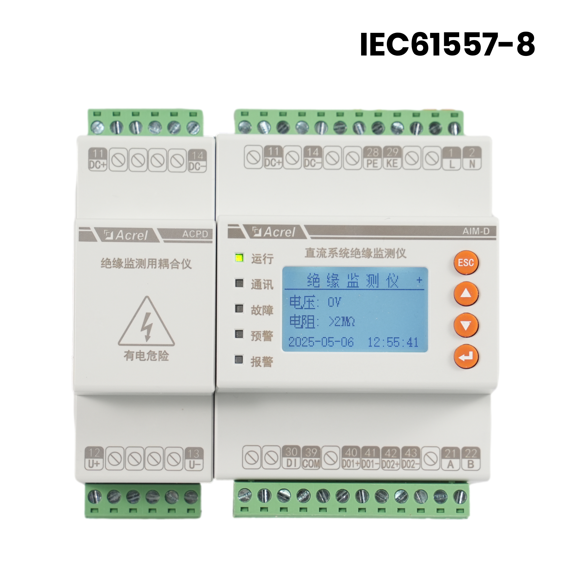 AIM-D500-CA DC Din-skinneisolasjonsovervåkingsenhet IMD med IEC61557-8